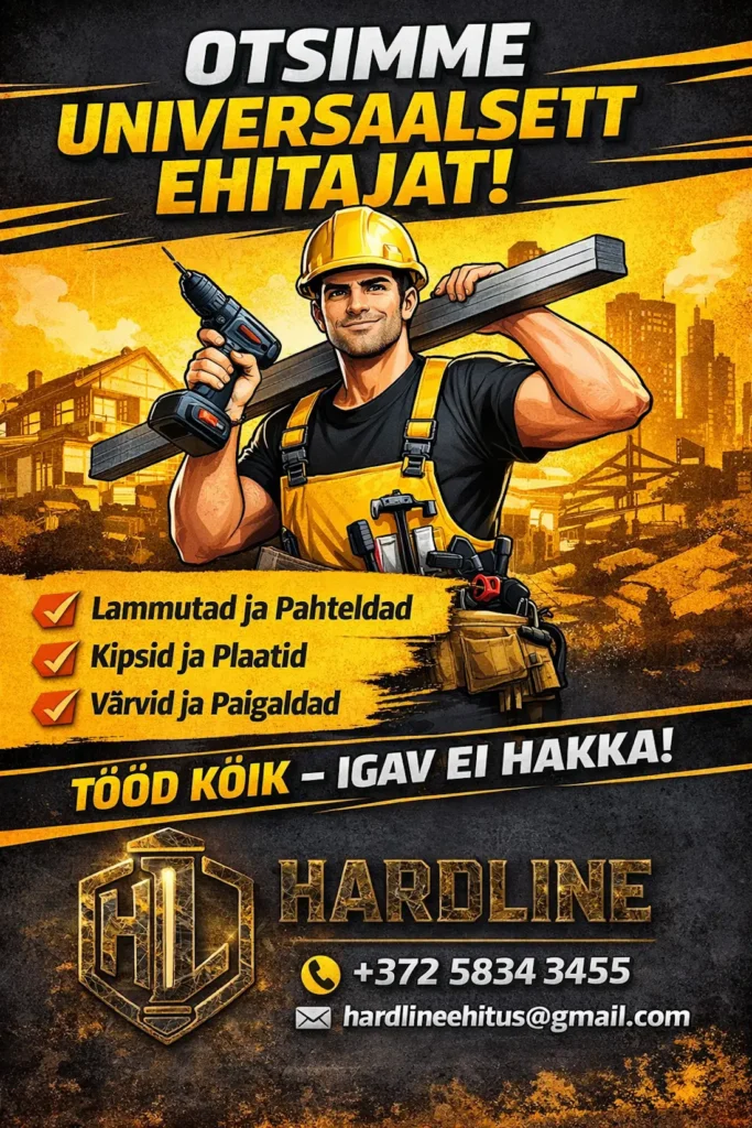 Tööpakkumine üldehitajale Tallinnas