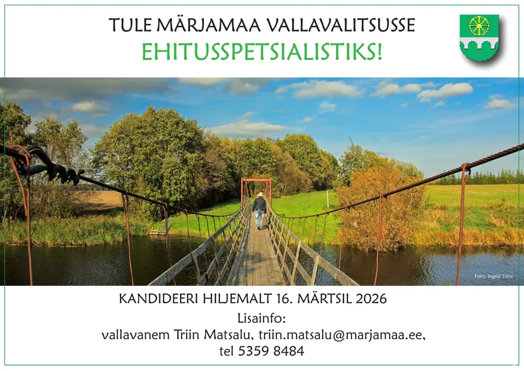 Tööpakkumine ehitusspetsialistile Märjamaal