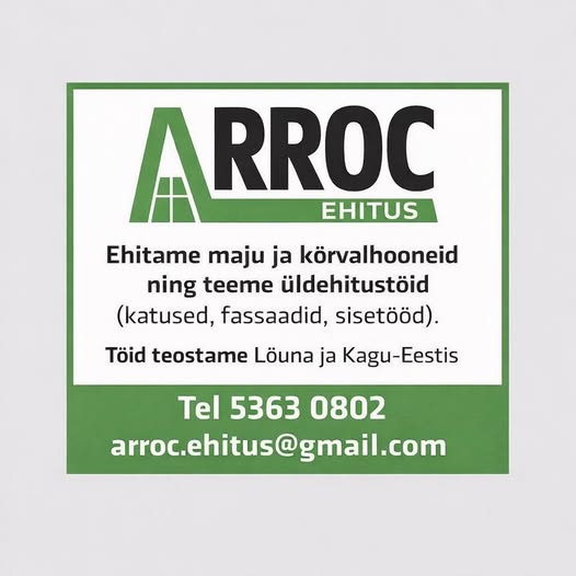 Tööpakkumine ehitustöölisele Kagu- ja Lõuna Eestis