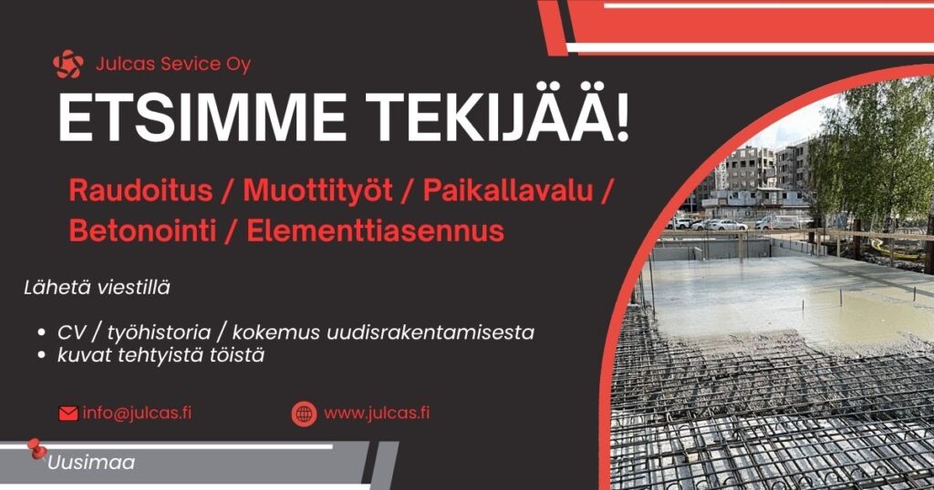 Tööpakkumine oskustöölisele Soomes