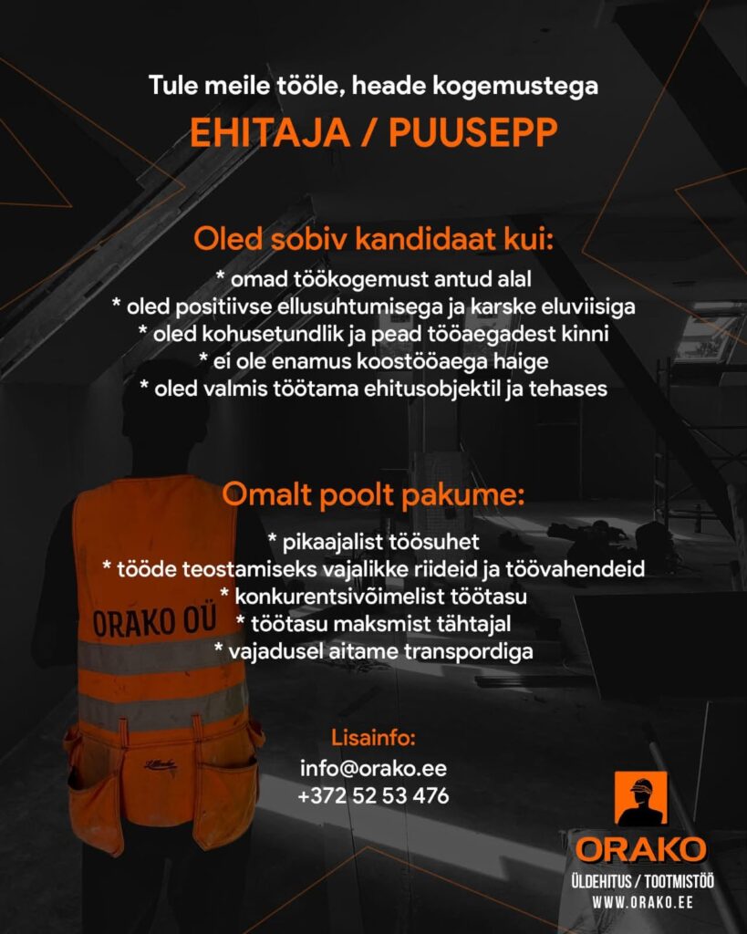Otsime oma meeskonda 2 tublit üldehitajat!