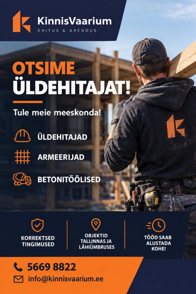 KinnisVaarium OÜ otsib oma meeskonda üldehitajat